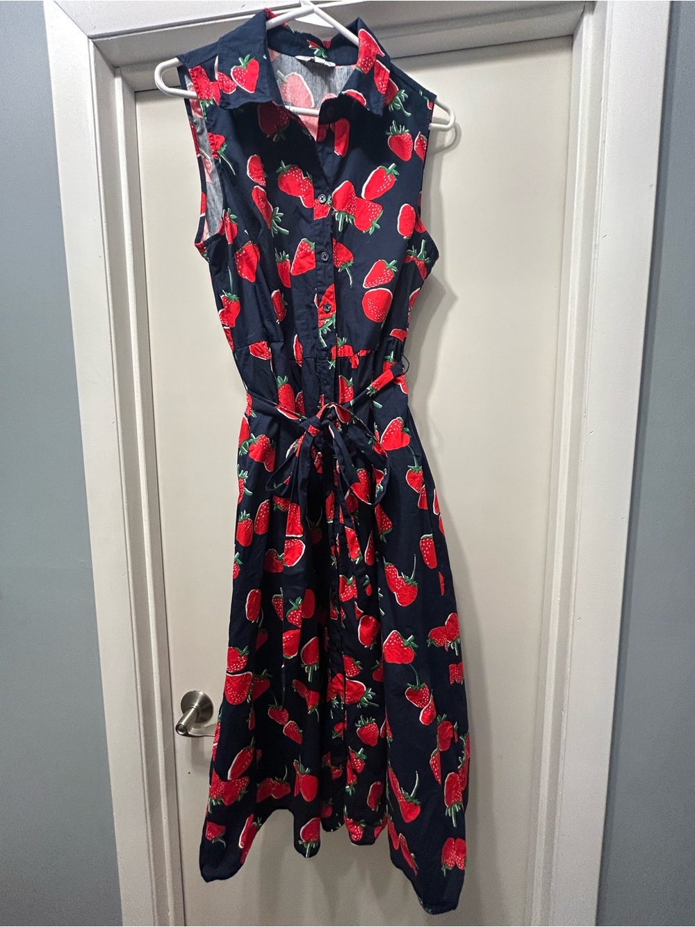 Sleeveless Midi Shirt Dress